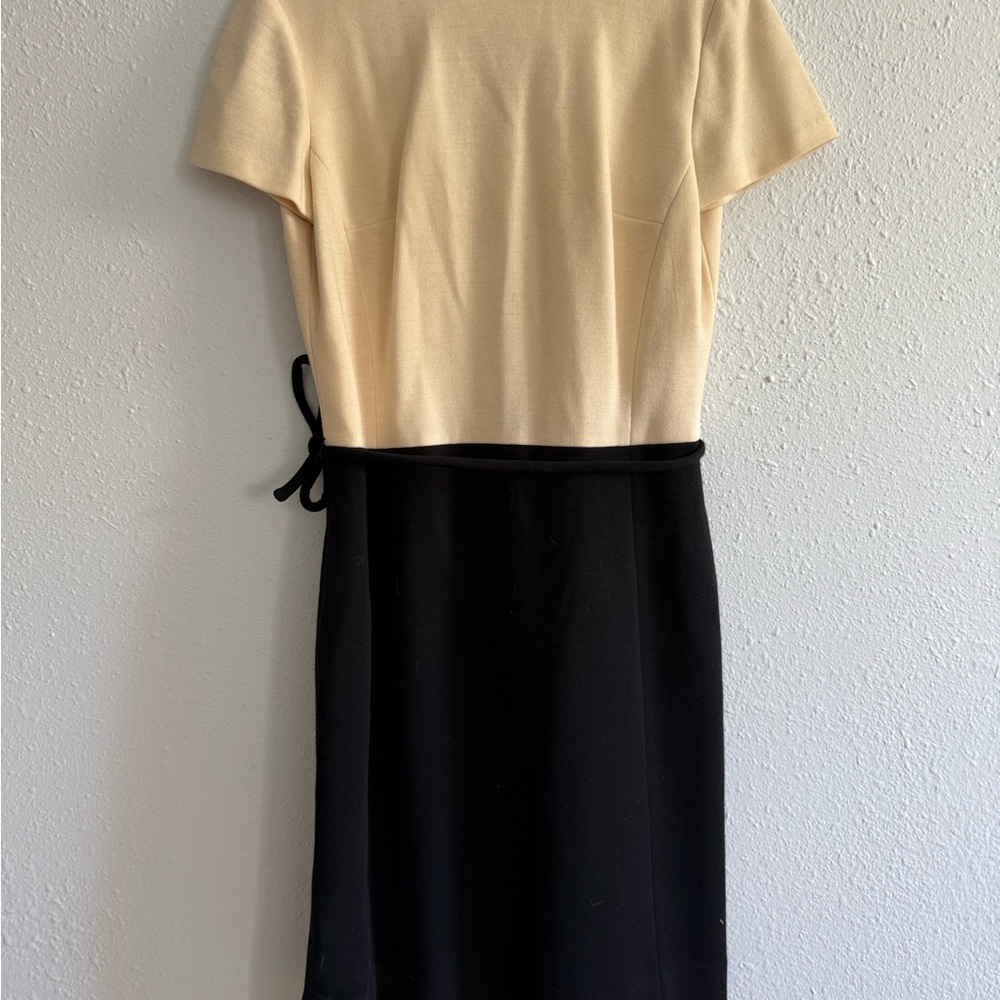 Vintage Elegant Cream and Black Dress